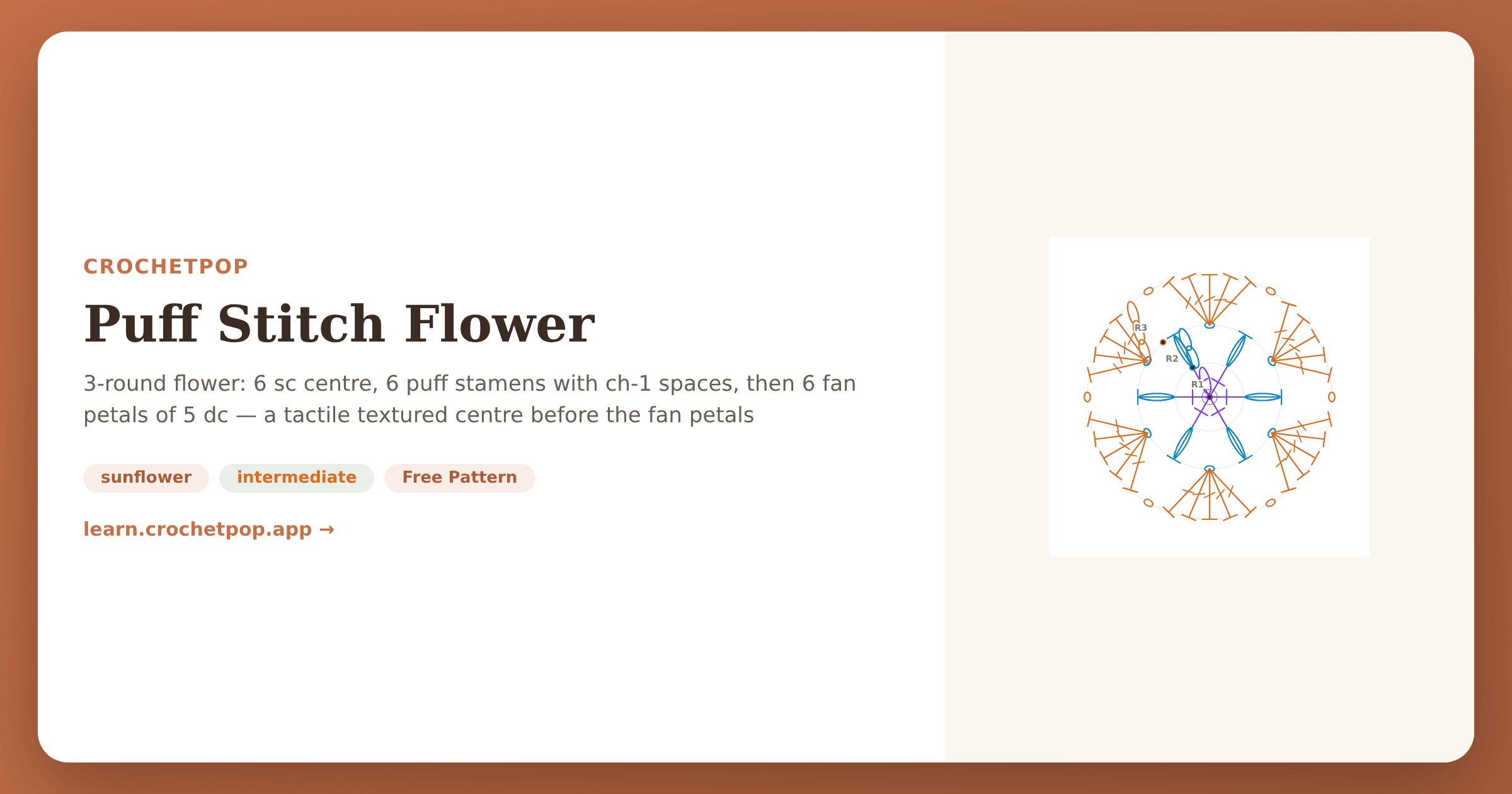 Puff Stitch Flower
